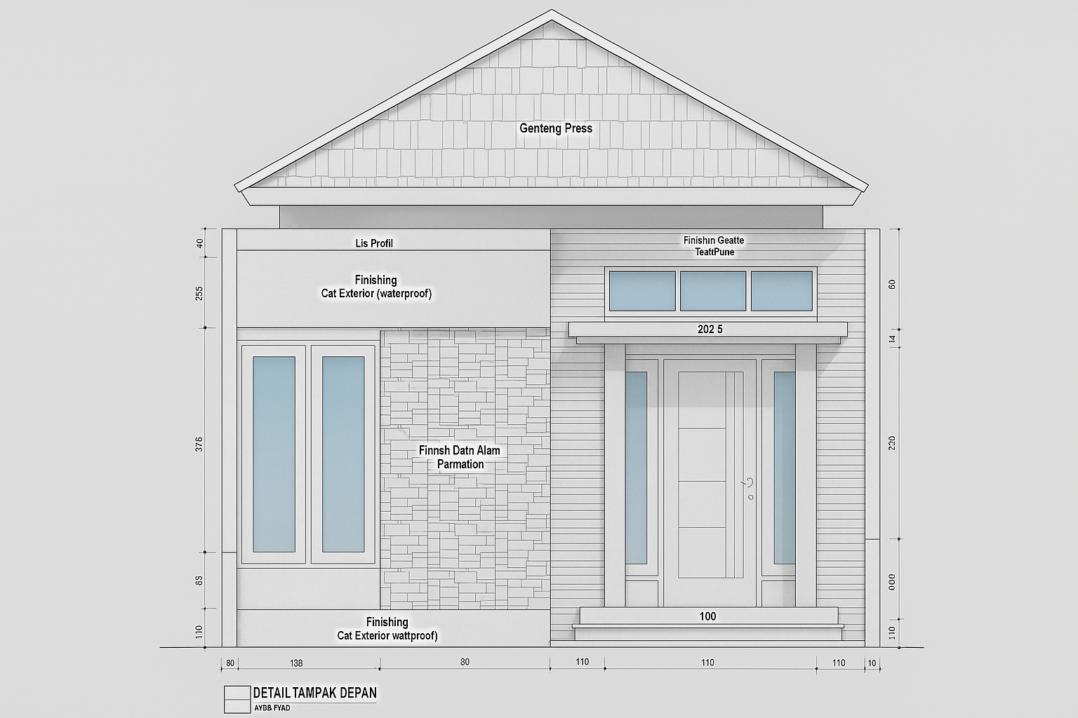 Tampak Depan Rumah Type 45
